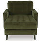 Flavia Fabric 1 seater Chaise - Green Velvet