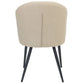 DARLA HAMPTON FABRIC DINING CHAIR BEIGE - MyChocolateWood