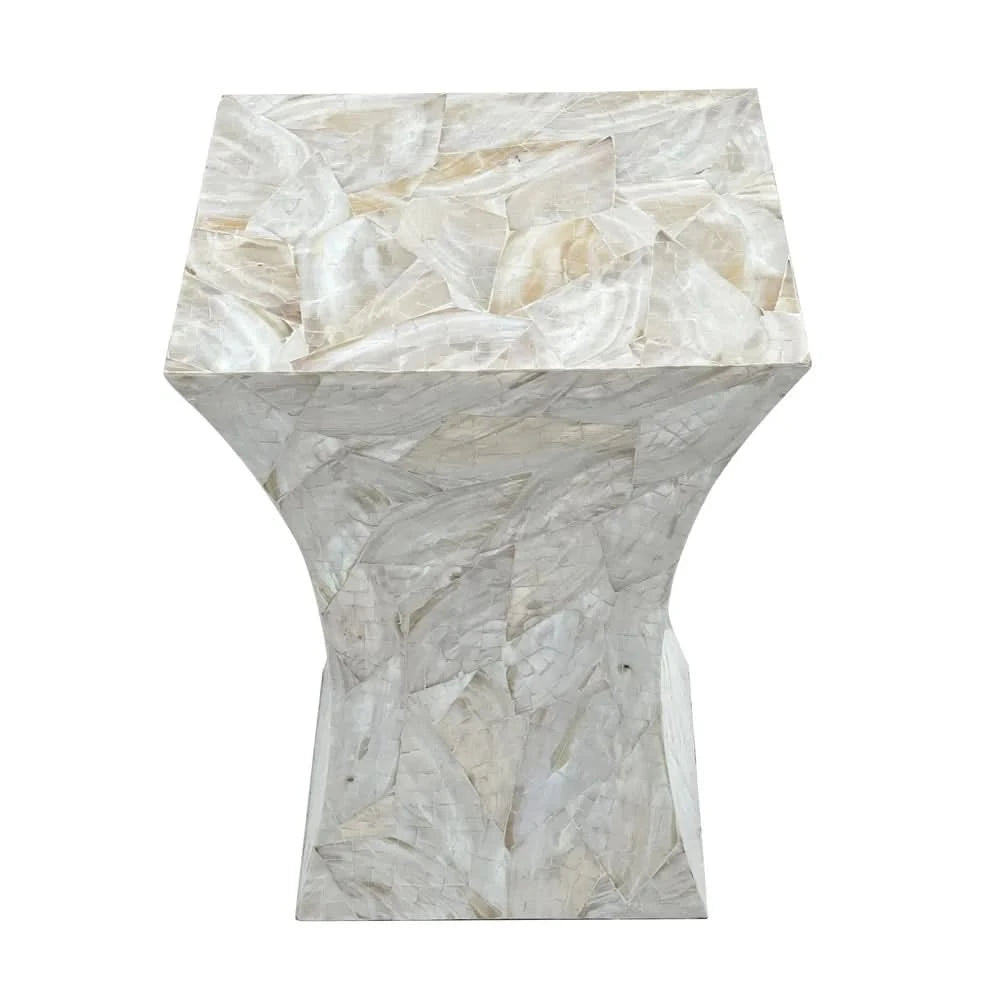 NOBELL MOTHER OF OF PEARLHAND MADE SIDE TABLE/LAMP TABLE - MyChocolateWood