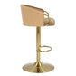 Cilla Gas Lift Swivel Bar Stool Gold