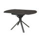 SKIPSEA SWIVEL EXTENSION CERAMIC GLASS DINING TABLE DARK GREY W:90-135CM - MyChocolateWood