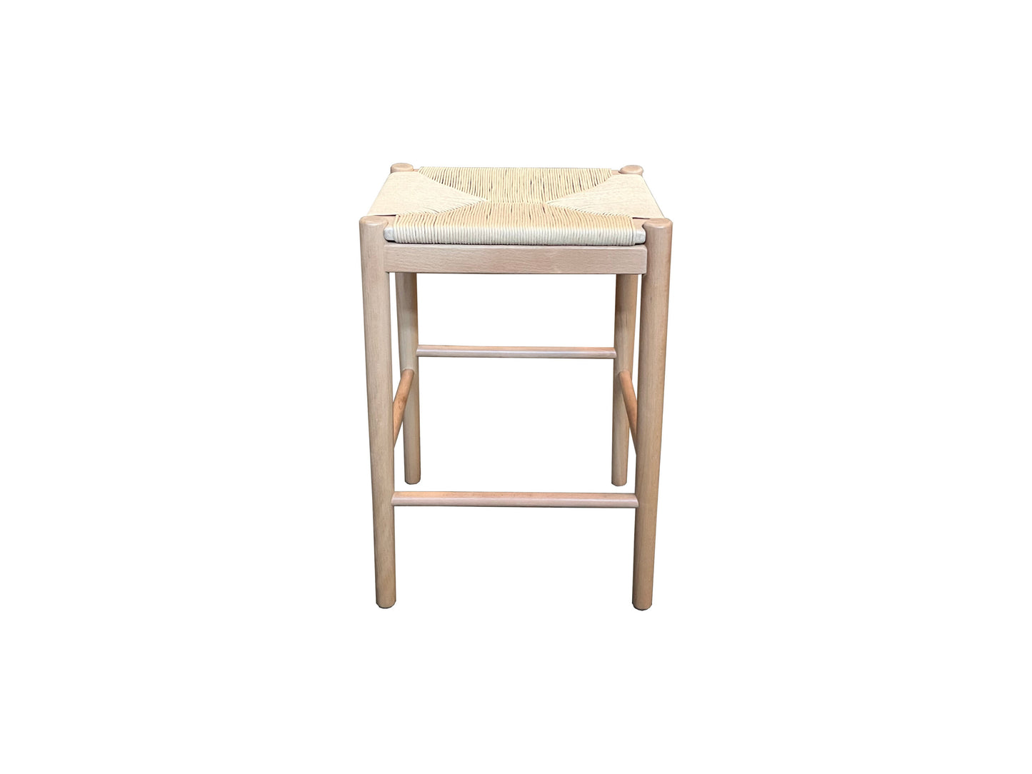 BRYNN BACKLESS KITCHEN STOOL WITH ROPE SEAT -66CM SEAT HEIGHT NATURAL - MyChocolateWood