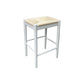 BRYNN BACKLESS KITCHEN STOOL WITH ROPE SEAT -66CM SEAT HEIGHT WHITE - MyChocolateWood