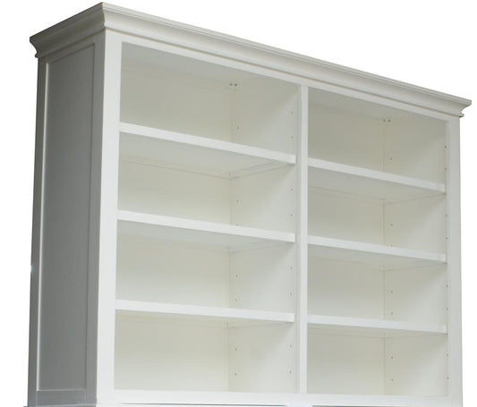Open acacia timber hutch with adjustable shelves by MyChocolateWood, showcasing a sturdy storage solution for home or office.