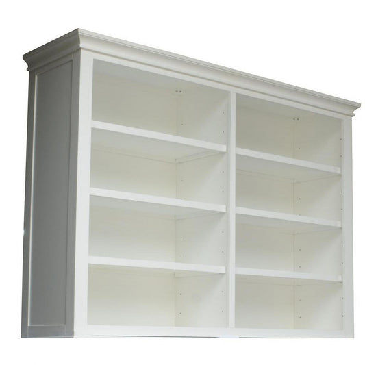 Open acacia timber hutch with adjustable shelves by MyChocolateWood, showcasing a sturdy storage solution for home or office.