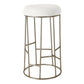 JACE GOLD STEEL BAR STOOL - NATURAL LINEN - MyChocolateWood