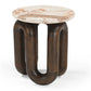 Kennedy Marble Top/Mango base Loop Side Table