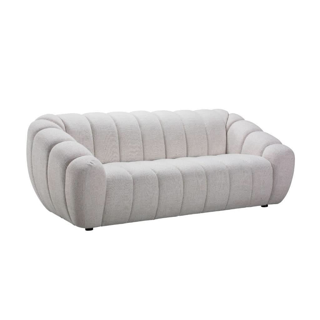 BRIELLE FABRIC 3-SEATER SOFA BEIGE - MyChocolateWood