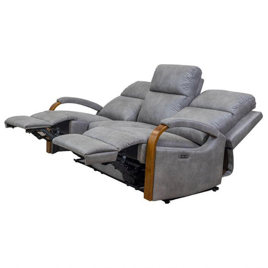 Mitchum Fabric 3-Seater with 2 End Electric Recliners in Dove-MyChocolateWood