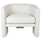 GRETCHEN WHITE BOUCLE ARMCHAIR NATURAL LINEN - MyChocolateWood