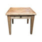 DUTCHY FRENCH PROVINCIAL STYLE  SIDE TABLE/LAMP TABLE 1 DRAWER WITH PARQUETRY PATTERN 55 CM - MyChocolateWood