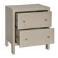 JAYLA LARGE BEIGE 2-DRAWER LARGE BEDSIDE TABLE - MyChocolateWood
