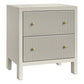 JAYLA LARGE GREY 2-DRAWER BEDSIDE TABLE - MyChocolateWood