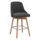 LETTY BEECHWOOD COUNTER STOOL - GREY SEAT