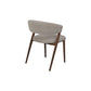 Leemor Fabric Dining Chair Beige/Walnut Colour