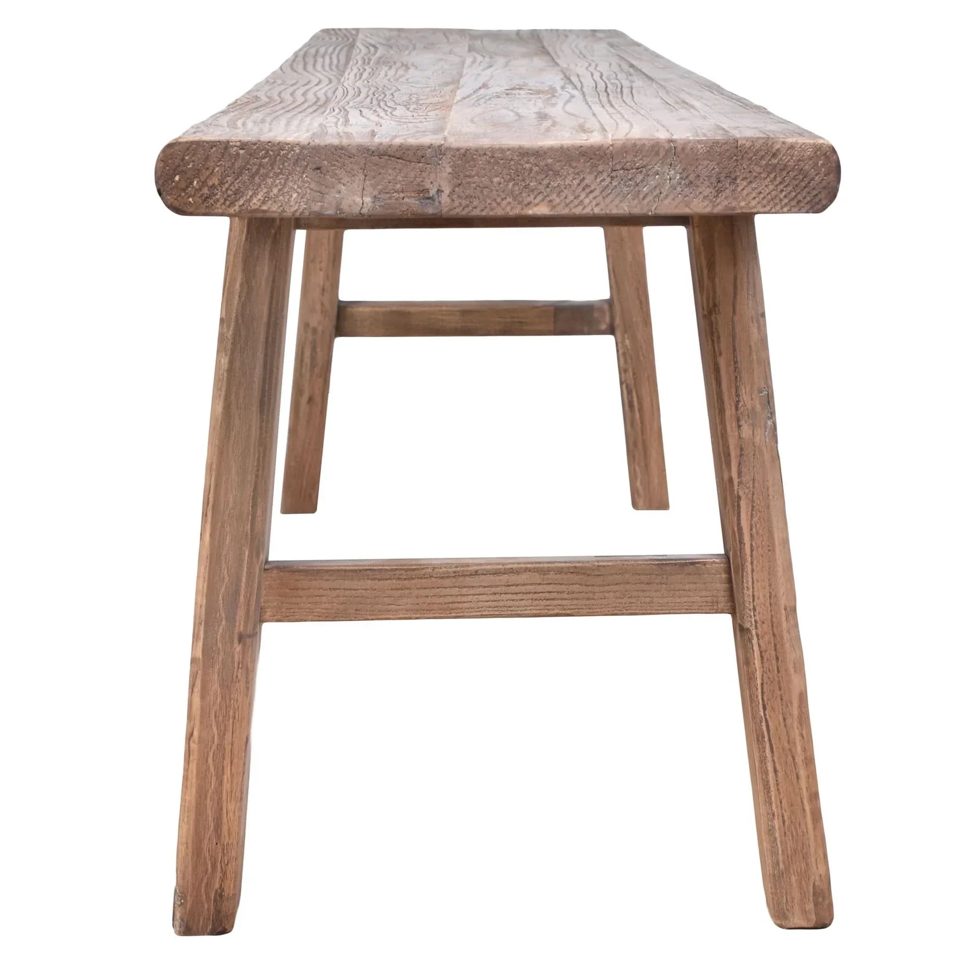 Harlow Solid Hardwood Rustic Bench 180cm in Natural - Chocolate Wood