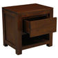 TANAKA SOLID MAHOGANY TIMBER BEDSIDE TABLE WITH 1 DRAWER IN MAHOGANY COLOUR - MyChocolateWood