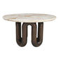 Kennedy Marble Top/Mango base Loop Coffee Table