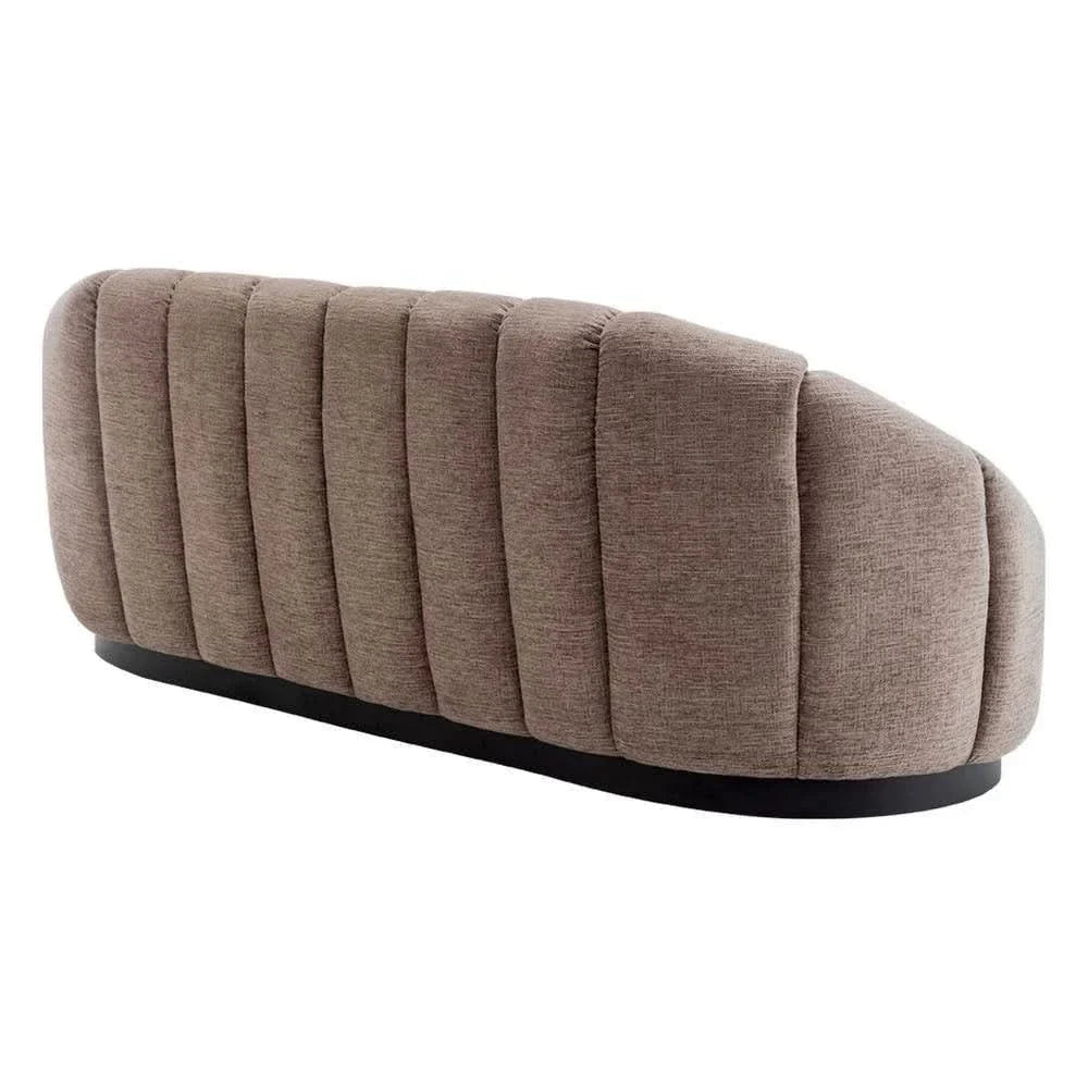 Madeley 2.5-Seater Chenille Sofa in Mink - Chocolate Wood