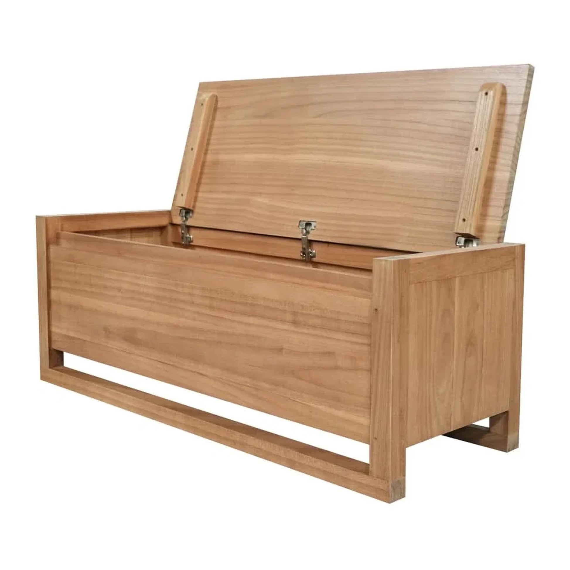 Jasper Solid Mindi Storage Bench in Black - Chocolate Wood