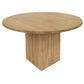 NEWPORT SOLID MAHOGANY ROUND DINING TABLE  120CM - NATURAL - MyChocolateWood