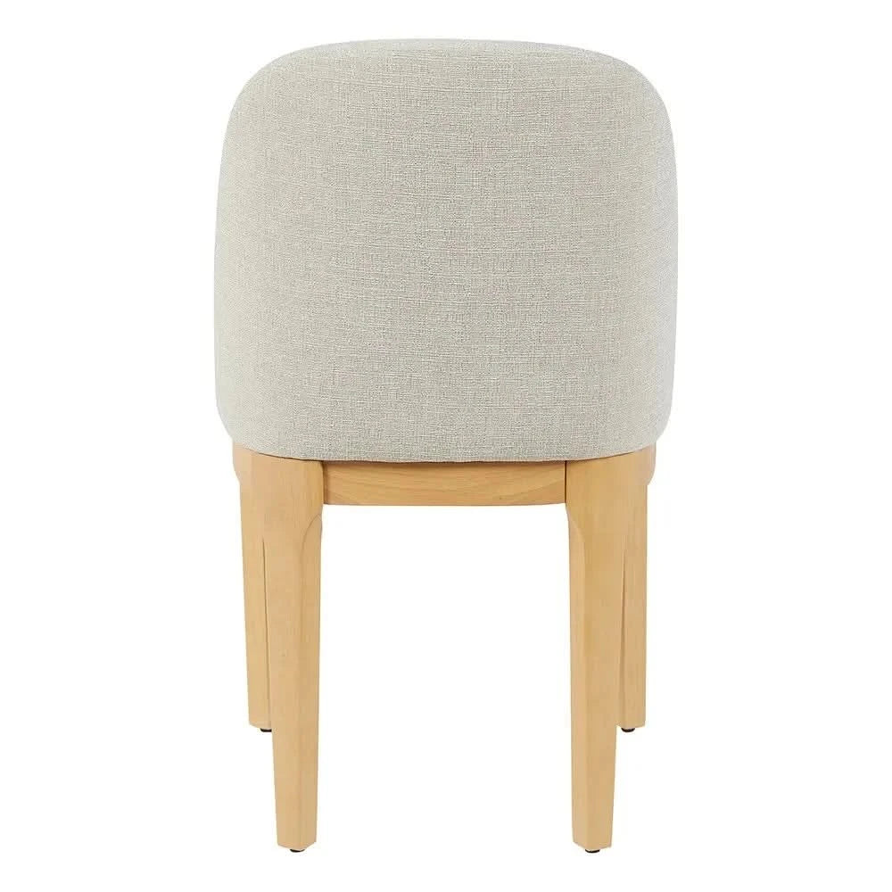 SET OF 2 DURAM LINEN DINING CHAIRS NATURAL/OATMEAL - MyChocolateWood