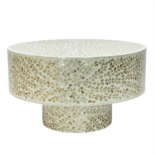 CLARISSE MOTHER OF PEARL HAND MADE COFFEE TABLE - MyChocolateWood