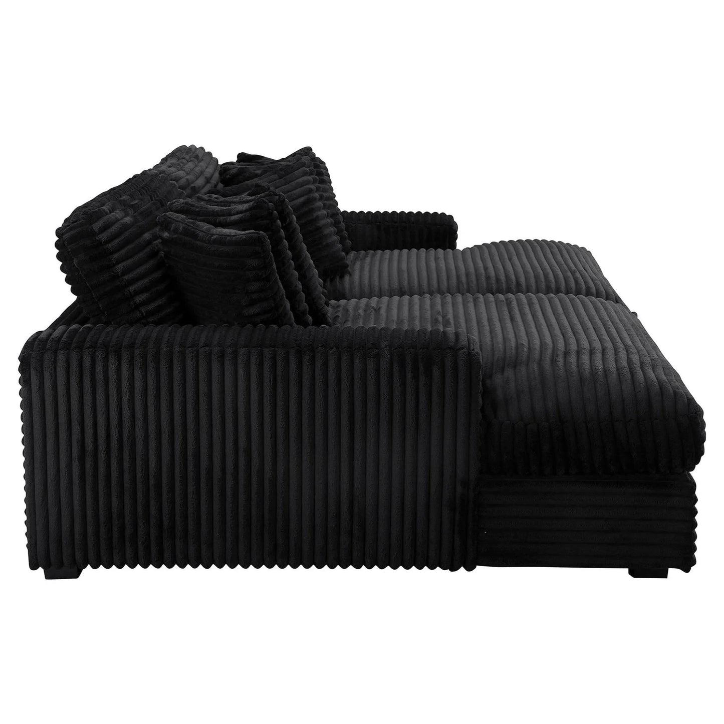 Karel Corduroy 2-Seater Sofa Bed in Charcoal
