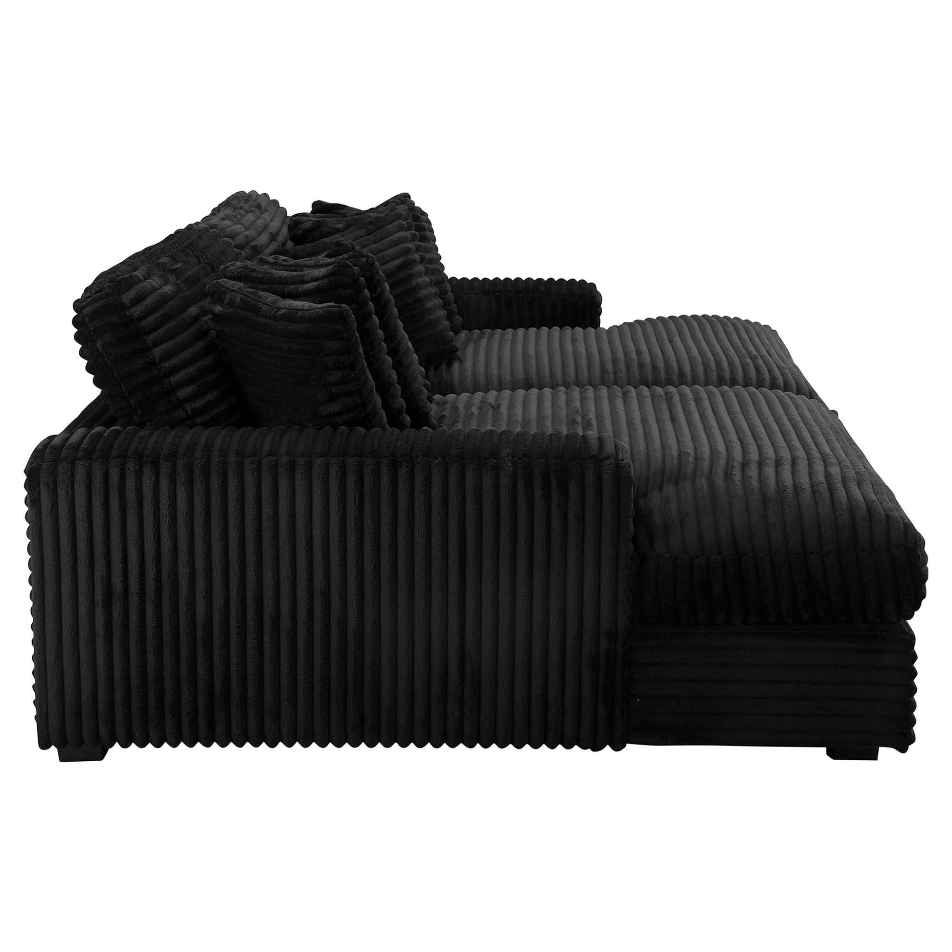 Karel Corduroy 2-Seater Sofa Bed in Charcoal