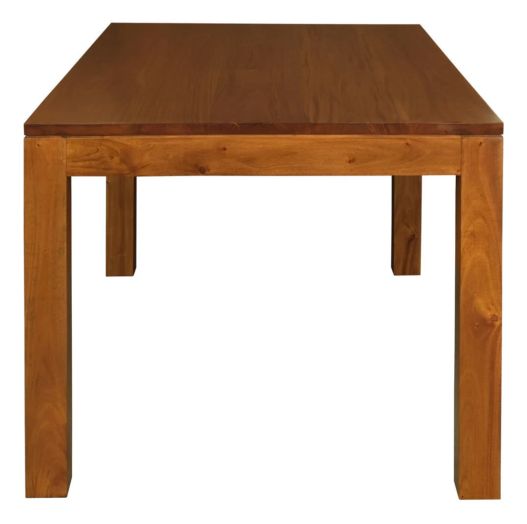 TANAKA SOLID MAHOGANY DINING TABLE IN LIGHT PECAN 150CM - MyChocolateWood