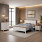 Pippa Rubberwood Double Bed White/Mid-Brown