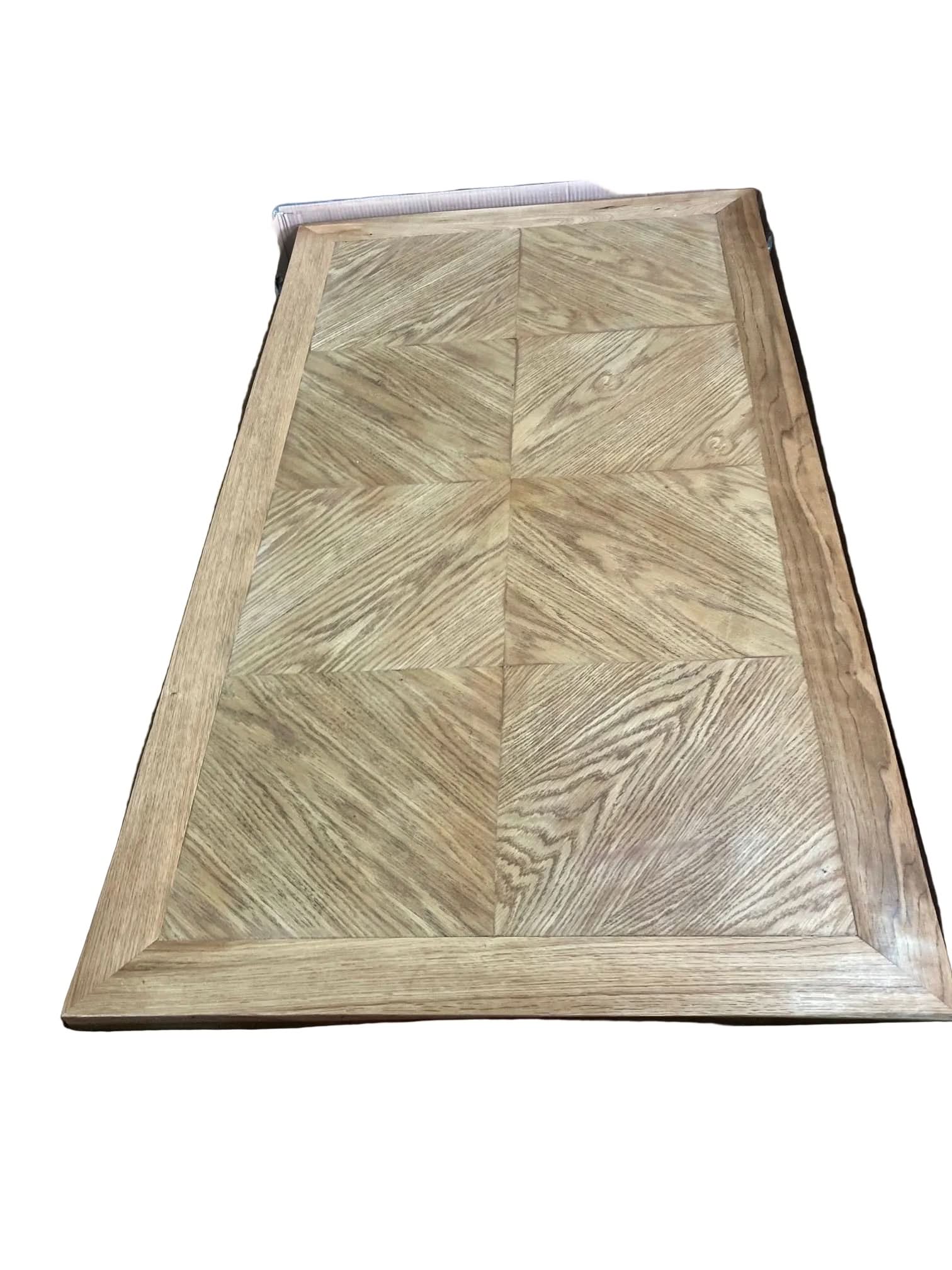 DUTCHY FRENCH PROVINCIAL STYLE DINING TABLE WITH PARQUETRY PATTERN 200 CM - MyChocolateWood