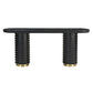 Raven Handmade Solid Mango Console Table/Hall Table with Gold Accents