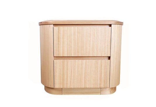 REMY SOLID & VENEER ASH TIMBER BEDSIDE TABLE NATURAL - MyChocolateWood