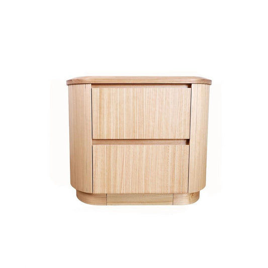 REMY SOLID & VENEER ASH TIMBER BEDSIDE TABLE NATURAL - MyChocolateWood
