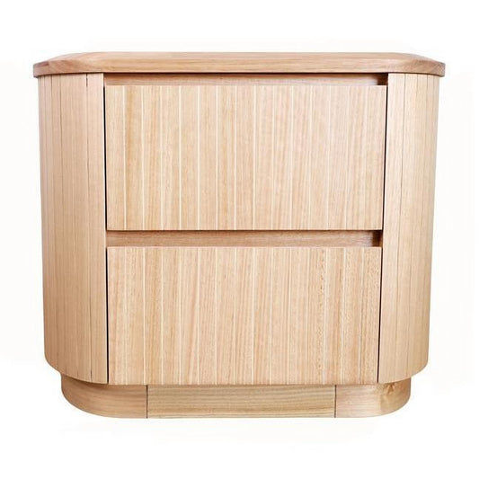 REMY SOLID & VENEER ASH TIMBER BEDSIDE TABLE NATURAL