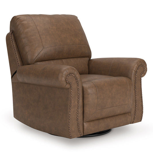 EMBER FAUX LEATHER 1 SEATER RECLINER ARMCHAIR/ROCKING CHAIR BROWN - MyChocolateWood