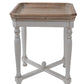 OWEN SHABBY SQUARE SIDE TABLE/LAMP TABLE/ACCENT TABLE - MyChocolateWood