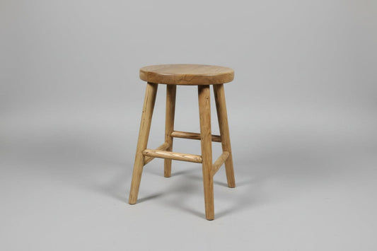 FITAN SOLID OAKSTOOL NATURAL TOP/NATURAL LEGS HEIGHT 45CM - MyChocolateWood