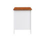 Pippa Rubberwood 2-Drawer Bedside Table White/Mid-Brown