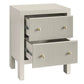 JAYLA SMALL 2-DRAWER GREY  BEDSIDE TABLE - MyChocolateWood