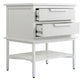 MORETTI 2-DRAWER BEDSIDE TABLE SATIN WHITE SMALL - MyChocolateWood