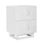 TALISA CONTEMPORARY 2-DRAWER SMALL BEDSIDE TABLE WHITE