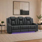 MIDGLEY FABRIC 3-SEATER RECLINER WITH DUAL MOTOR -  CHARCOAL