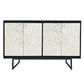 VANYA  MOTHER OF PEARL HAND INLAY 2-DOOR 4-SHELF SIDEBOARD/BUFFET - MyChocolateWood