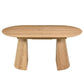 Sherwood Natural Oak Finish Oval Extension Dining Table  160-200cm - MyChocolateWood