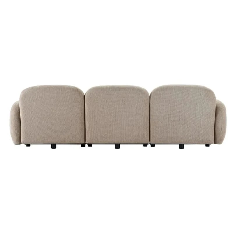 LORELEI  3-SEATER MODULAR SOFA CHENILLE - TAUPE - MyChocolateWood