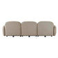 Lorelei 3-Seater Modular Chenille Sofa in Taupe - Chocolate Wood