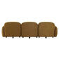 LORELEI  3-SEATER MODULAR SOFA CHENILLE TOFFEE COLOUR - MyChocolateWood
