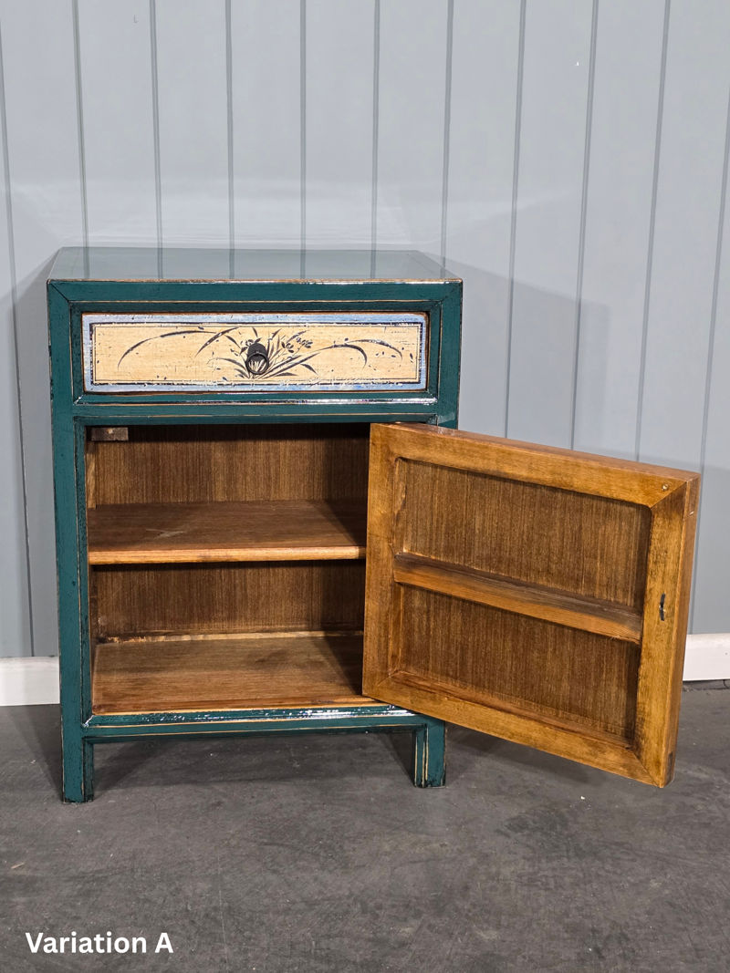 Mimi Recycled Pine Bedside Table/Living Room/Lounge Accent Piece (Variation B)